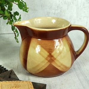 old Bunzlau jug vintage 40s ceramic kitchen jug country house farmhouse decoration coffee pot teapot sauce handmade
