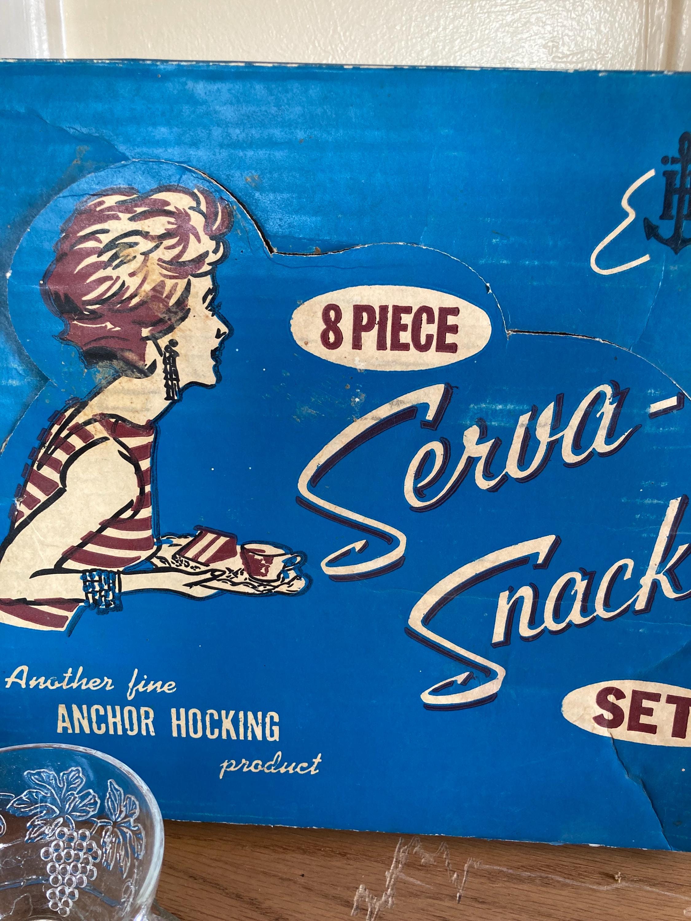 Anchor-hocking 8-piece Serva-snack Set - Etsy