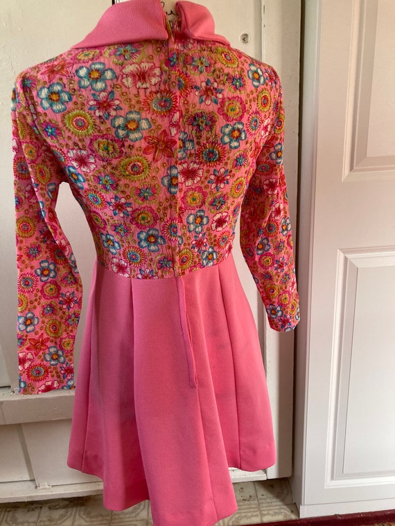 1970s pink babydoll dress, women’s small - image 2
