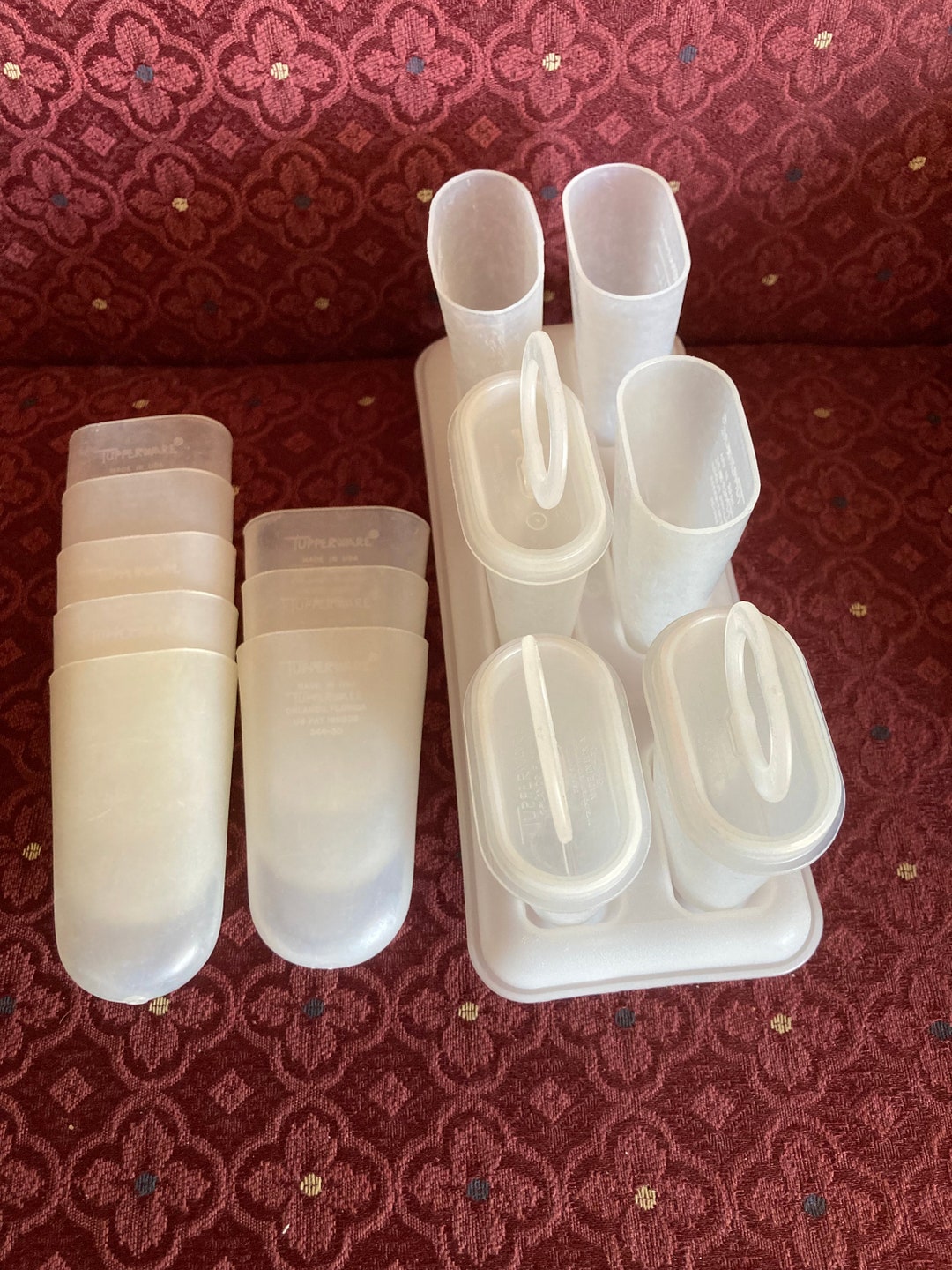 Vintage Tupperware Popsicle Molds With Extra Pieces Etsy