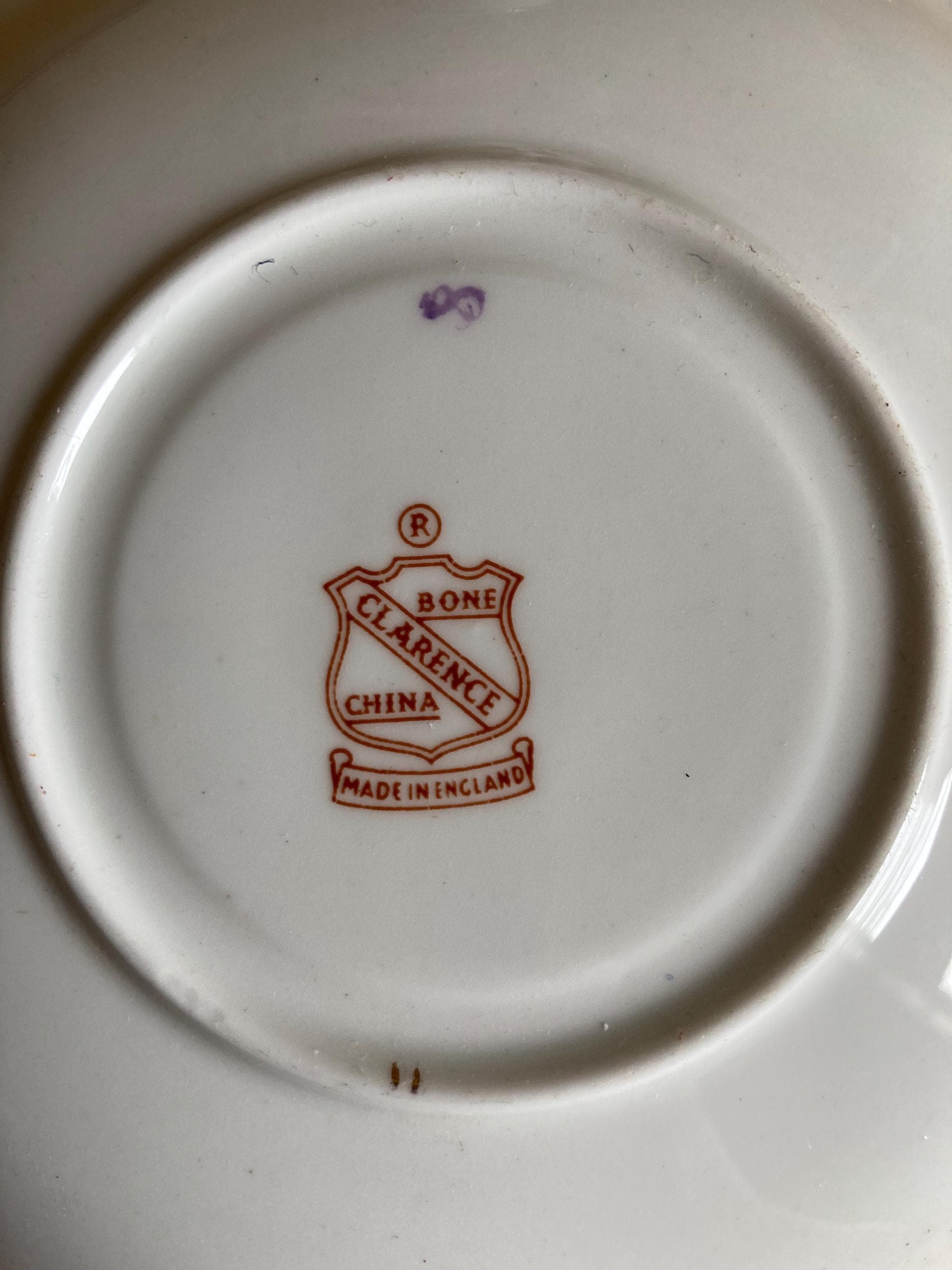 Clarence Bone China Made in England Teacup and Saucer, Pansies - Etsy