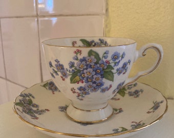 Tuscan “Forget-Me-Not” bone china teacup, made in England