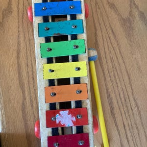 Vintage Fisher-Price xylophone, pull-a-tune