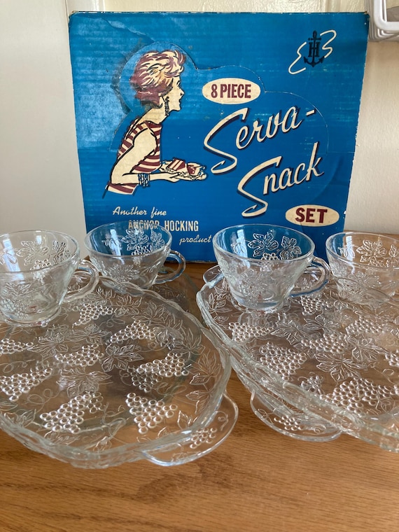 Anchor-hocking 8-piece Serva-snack Set - Etsy