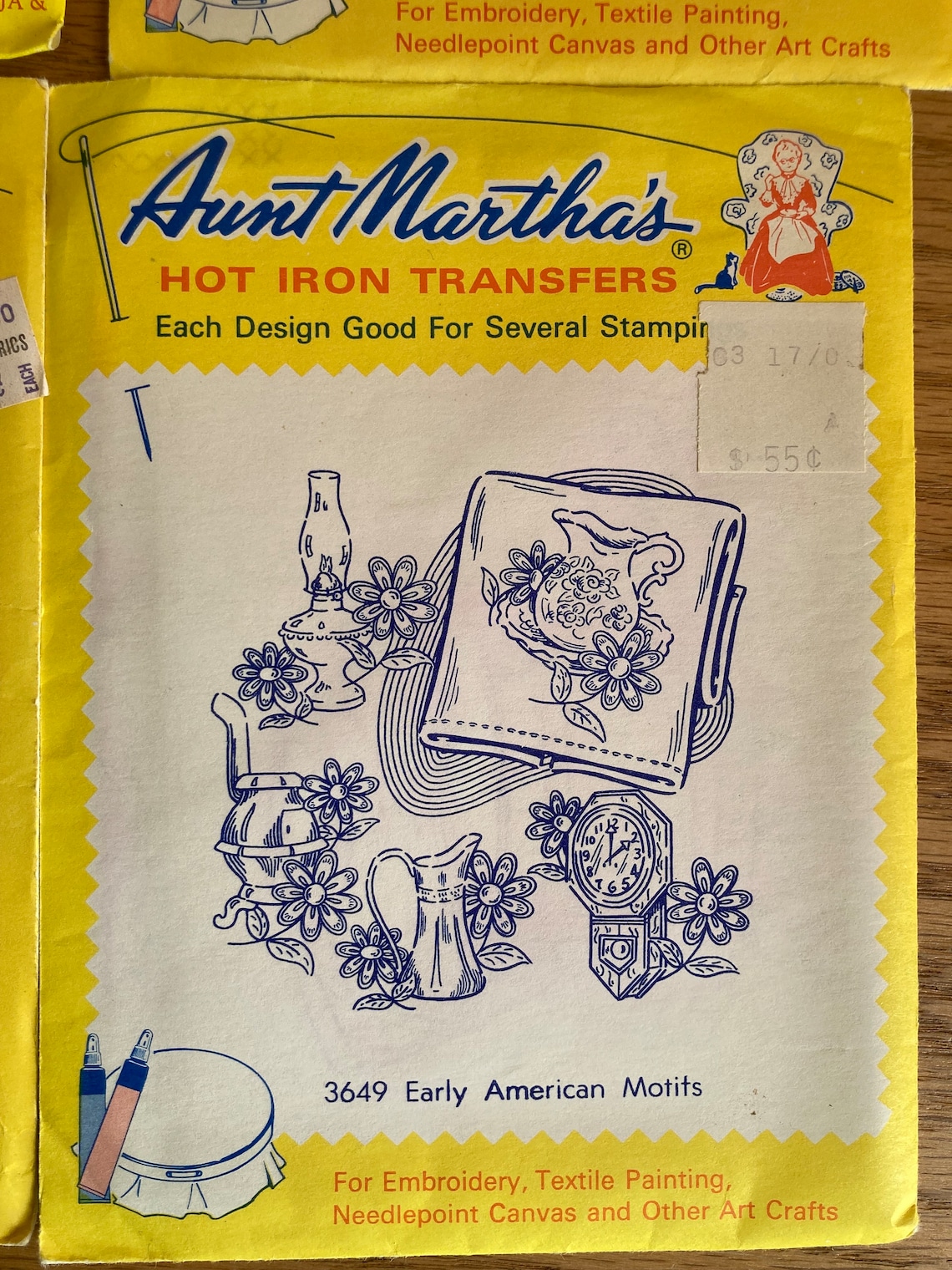 Set of 4 Aunt Marthas Hot Iron Transfers Etsy