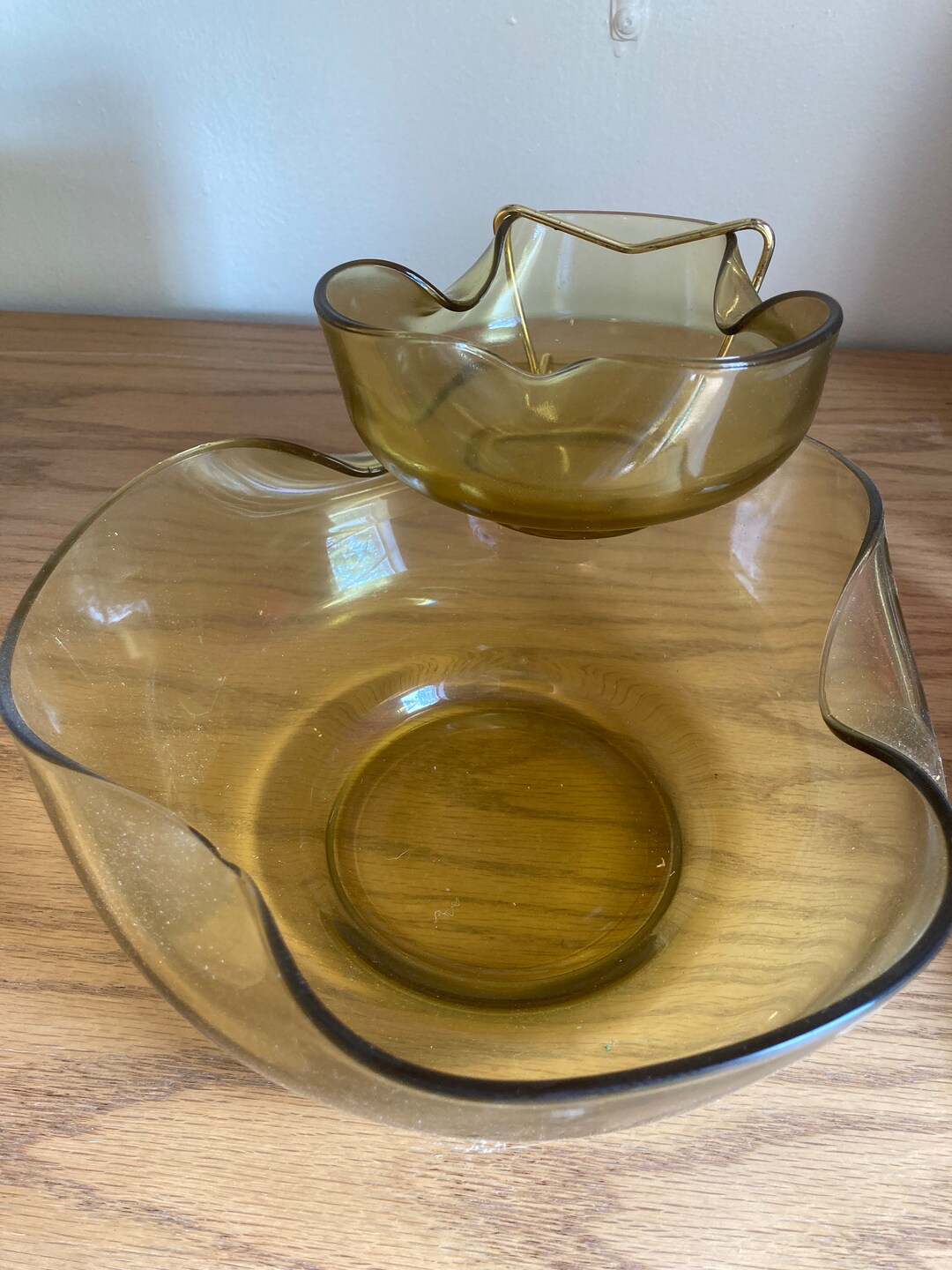 Vintage Anchorhocking Chip and Dip Bowls in Original Box Etsy