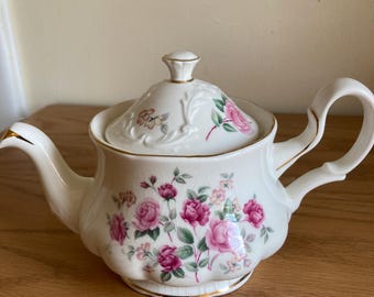 Crown Dorset Staffordshire china teapot, individual size, 3 cups