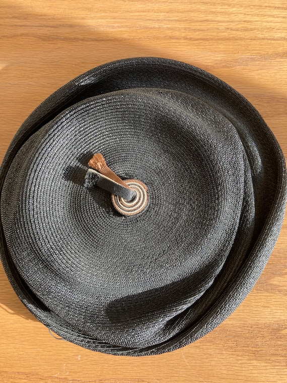 Ladies Vintage Evelyn Varon Exclusive Black Straw Hat - Etsy display picture 2