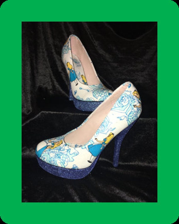 Disney Alice in wonderland shoes / heels U.K. sizes 3-8 | Etsy