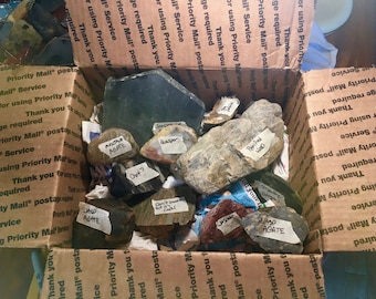 ROCKS in a box! Mystery assortment of stones from Montana