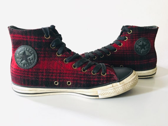 Converse all stars tartan wool size 7.5 uses fanta