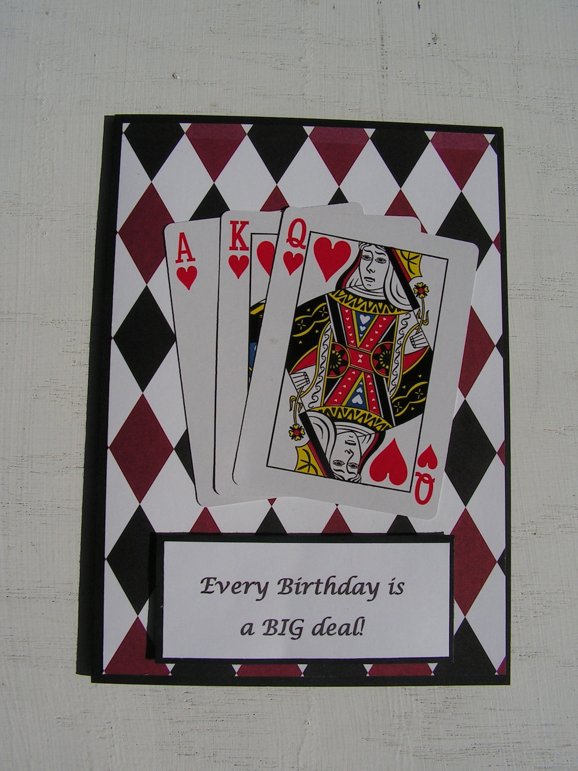 Birthday Card Happy Birthday Card Playing Card Birthday | Etsy