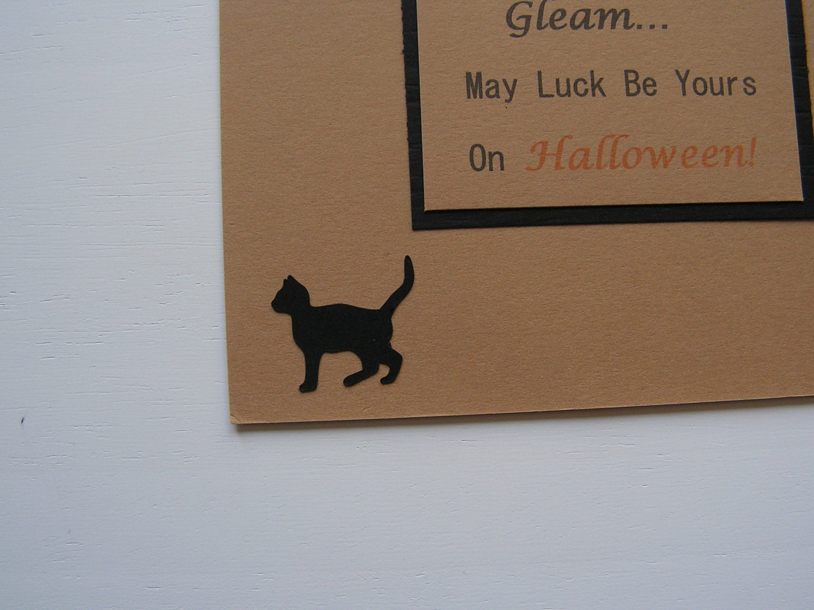 Halloween Card Halloween Cat Card Happy Halloween Card Etsy