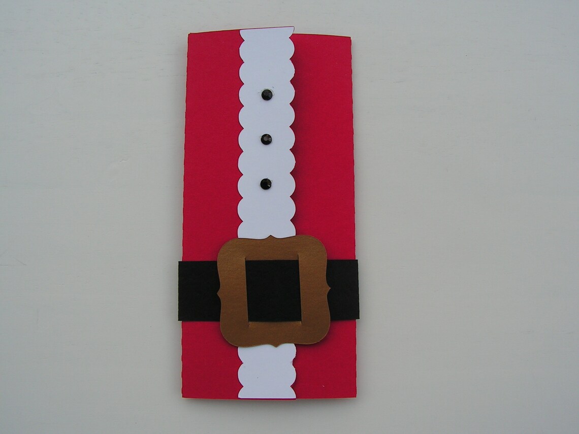 Christmas Money Holder Christmas Card Money Holder Santa Etsy