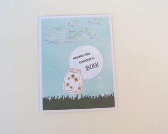 Get Well Card, Speedy Quick Recovery, Cheery Get Well Card, A Card to Lift Your Spirits, Heard You Caught A Bug, Thinking of You