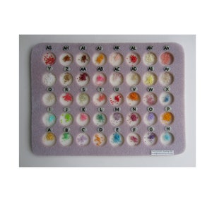 Organize 40-Different Color Beads On A Lettered Bead Mat Tray A-Z, AA-AN With Durable Sealed Letters Over Each Cup Bead Stay In Place