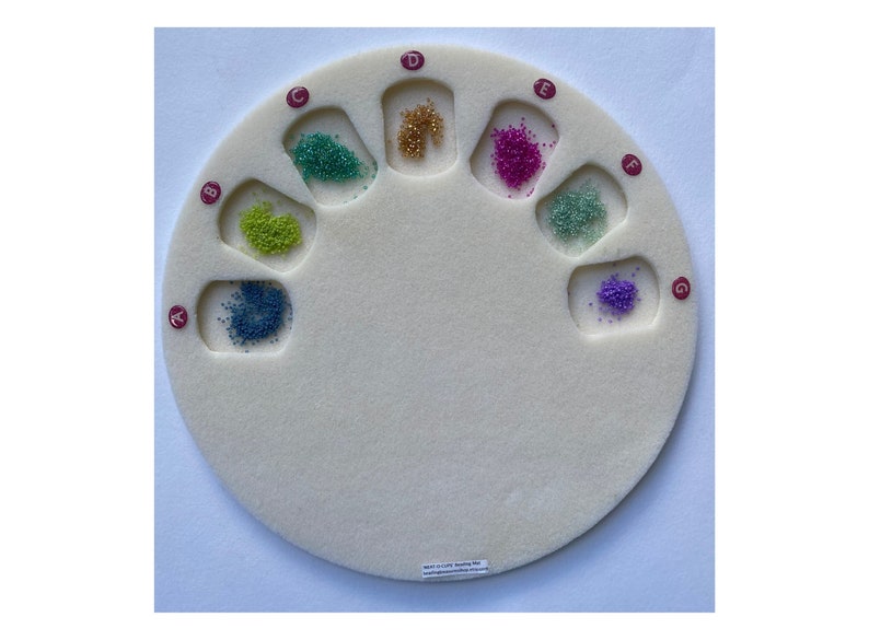 Bead Sorter Separator Lettered A to G Bead Mat Organizer 7 Color Beads ...