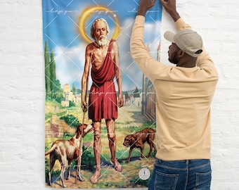 PAPA LEGBA drapo seremoni vudú / Bandera San Lázaro / San Lázaro / Bandera de San Lázaro