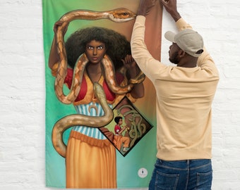 MANBO AYIDA WEDO / Filomena Lubana / Santa Marta Dominadora / Santa Muerta / Bandera de Santa Marta Dominadora