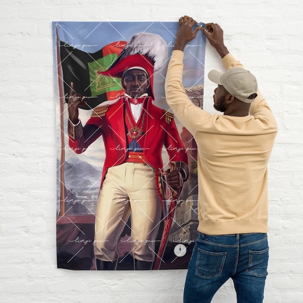 Empereur JEAN-JACQUES DESSALINES |  Drapo Jan Jak Desalin | Black and Red Haitian flag