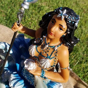 YEMAYA with mermaid tail statue 12" | La Sirèn Statue | Orisha Yemaya | Orisa Yemaya Statue | Estatua de Orisa Yemoja | LaSirenn Bild 7