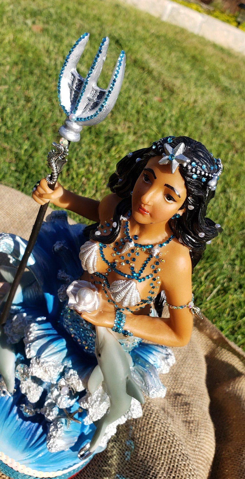 YEMAYA with mermaid tail statue 12" | La Sirèn Statue | Orisha Yemaya | Orisa Yemaya Statue | Estatua de Orisa Yemoja | LaSirenn Bild 7