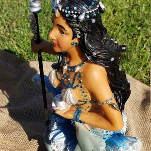 YEMAYA with mermaid tail statue 12" | La Sirèn Statue | Orisha Yemaya | Orisa Yemaya Statue | Estatua de Orisa Yemoja | LaSirenn Bild 3