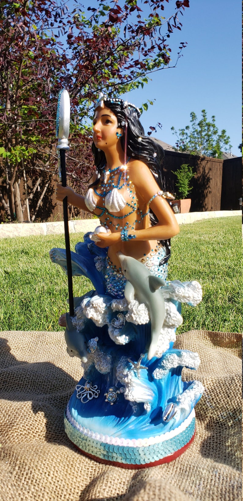 YEMAYA with mermaid tail statue 12" | La Sirèn Statue | Orisha Yemaya | Orisa Yemaya Statue | Estatua de Orisa Yemoja | LaSirenn Bild 6