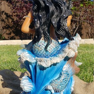 YEMAYA with mermaid tail statue 12" | La Sirèn Statue | Orisha Yemaya | Orisa Yemaya Statue | Estatua de Orisa Yemoja | LaSirenn Bild 5