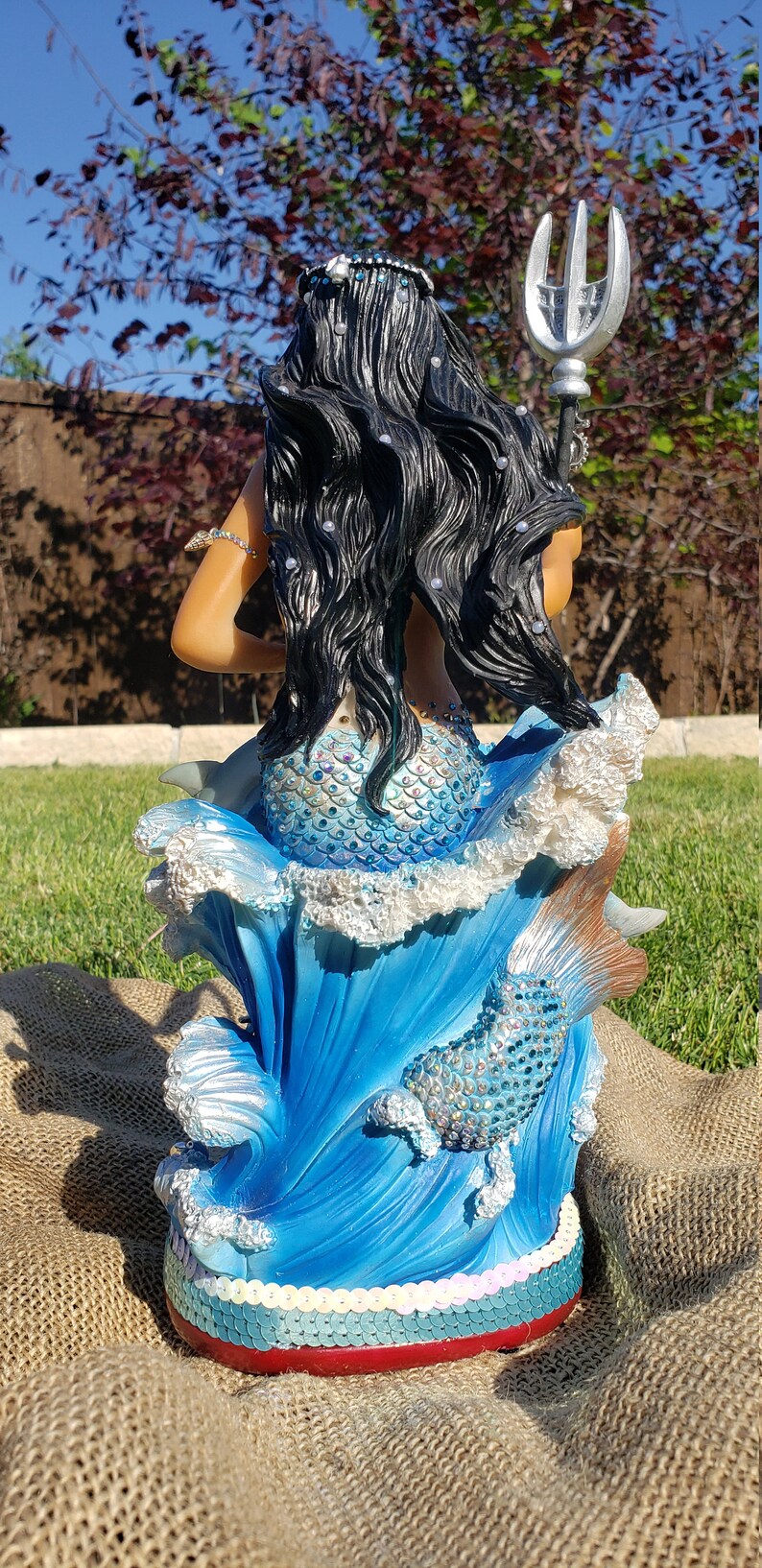 YEMAYA with mermaid tail statue 12" | La Sirèn Statue | Orisha Yemaya | Orisa Yemaya Statue | Estatua de Orisa Yemoja | LaSirenn Bild 5