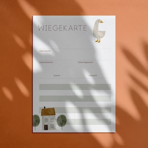 WIEGEKARTE IM BAUERNHOFDESIGN: Eine besondere Erinnerung für Hebammen und stolze Eltern!