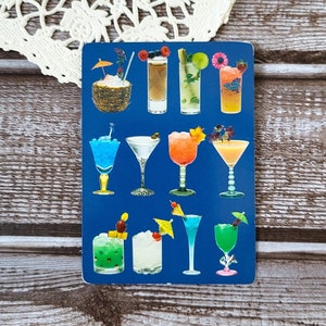 Vintage Playing Card, Junk Journal Supplies, Pen Pal, Drink Recipe Cards, Card Swap, Journal Card, Game Ephemera, Travel Journal, Cocktail
