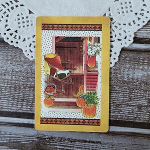 Vintage Playing Card, Junk Journal Supplies, Retro Illustrations, Card Swap, Journal Card for Glue Book, Fall Ephemera, Autumn Journal, Cute