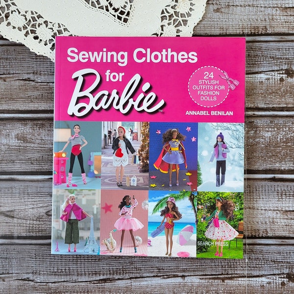 Sewing Book, Sewing for Barbie Clothes, How To Book, DIY Doll Clothes, Pattern Book, Gift for Doll Collector,
