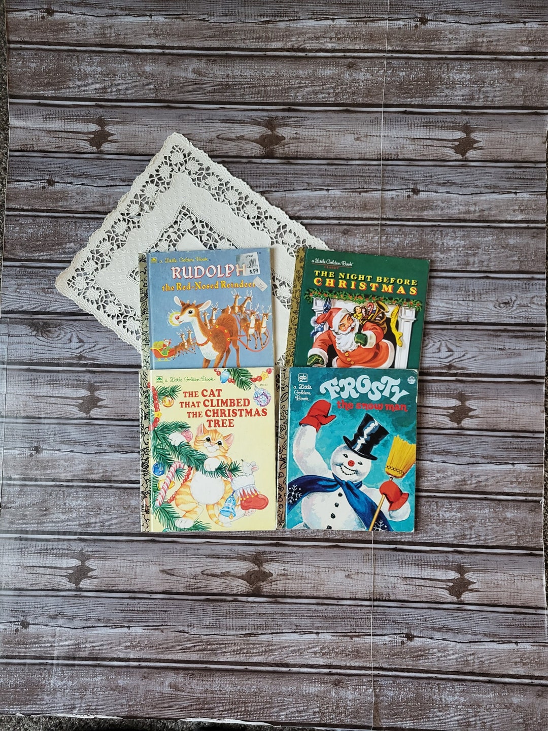 Vintage Little Golden Book, the Cat That Climbed the Christmas Tree, Junk Journal Supplies