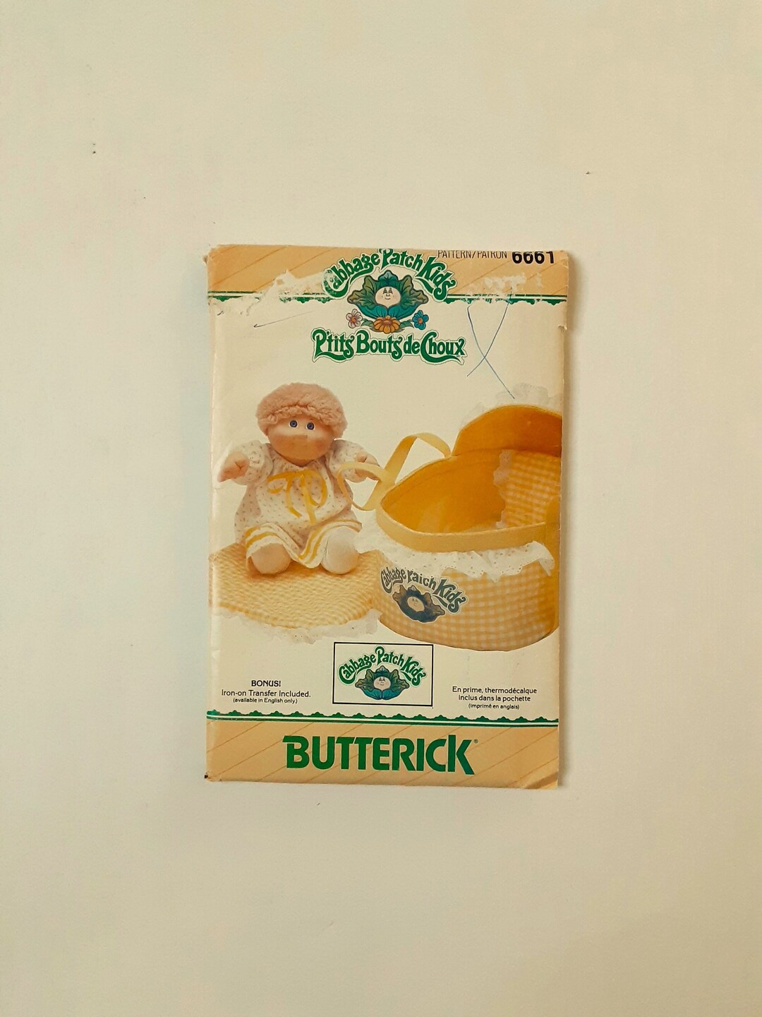 Cabbage Patch Doll Carrier Pattern, Cabbage Patch Pattern, Butterick