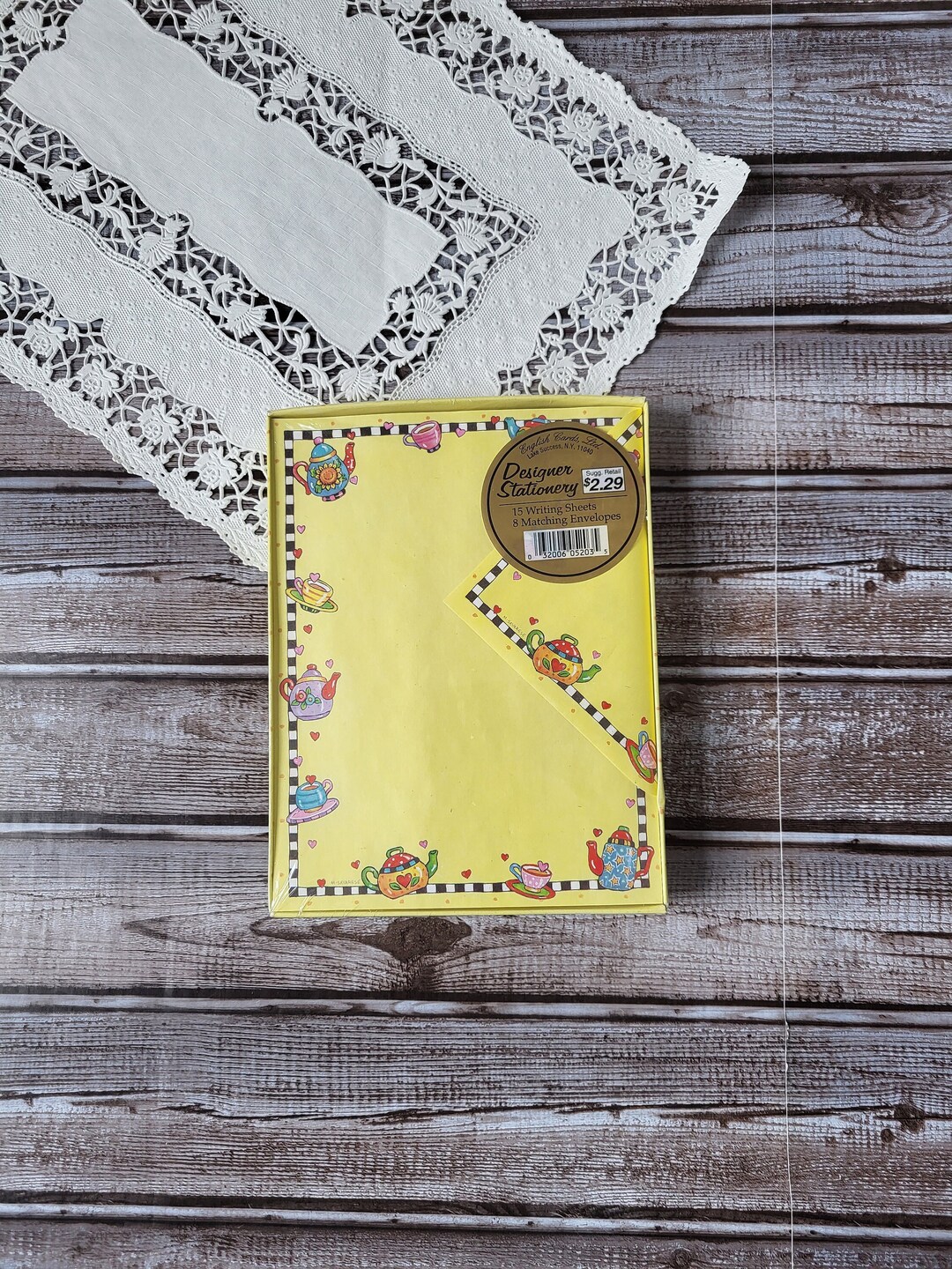 Vintage Designer Boxed Stationary Set NOS Teapot Stationary Etsy