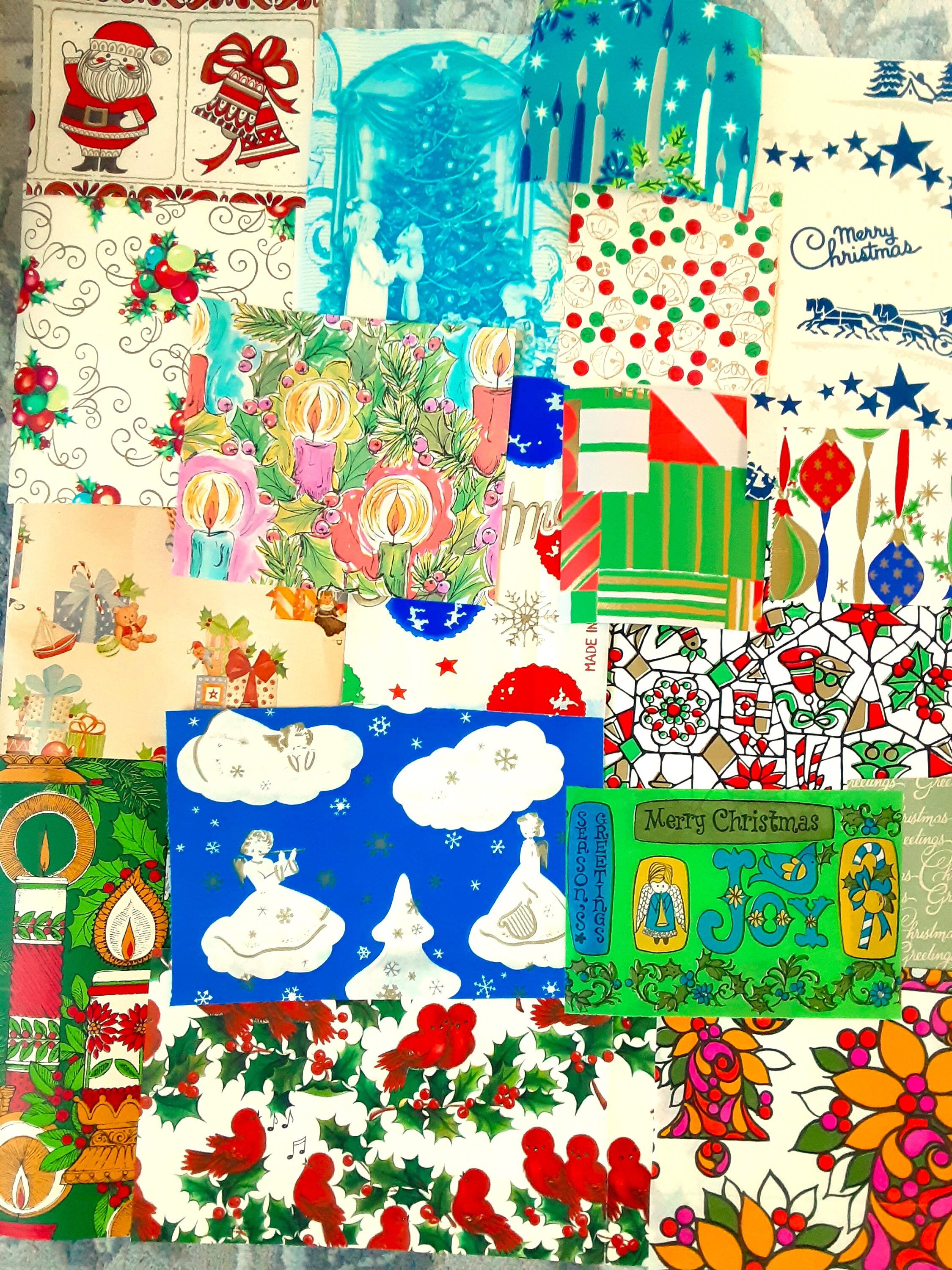 Vintage Christmas Gift Wrap Retro Wrapping Paper Vintage Etsy