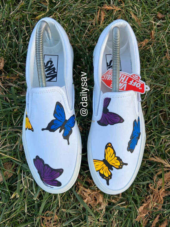 butterfly painted vans