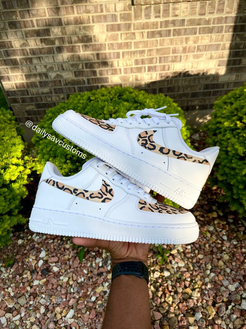 custom leopard air force 1