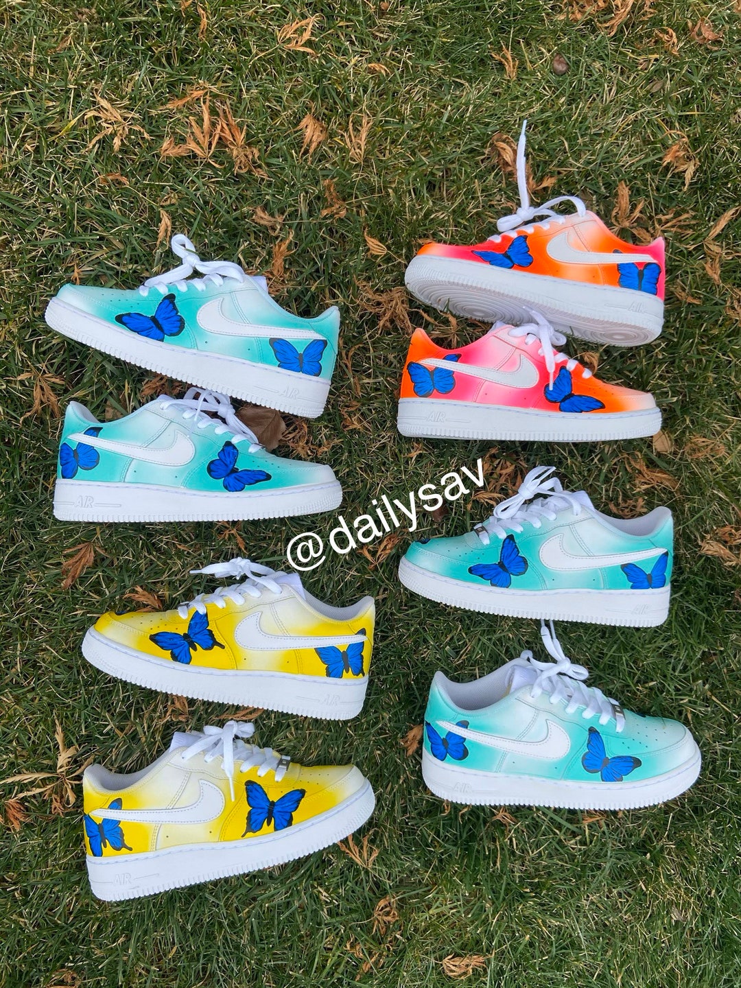 custom air force 1 womens butterfly
