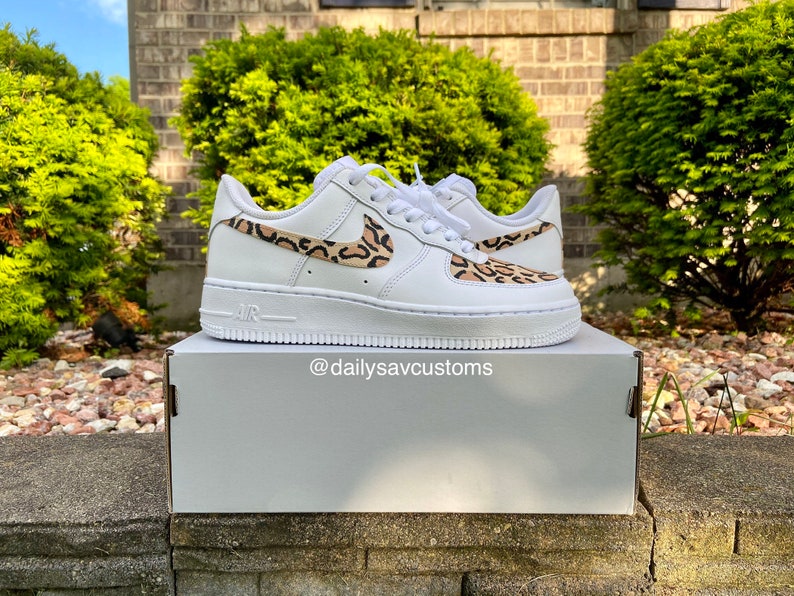 cheetah print air force ones