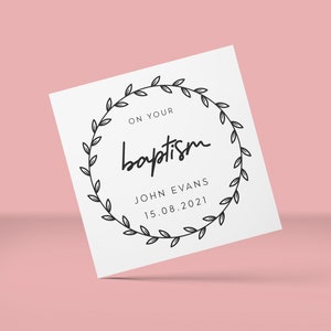 Baptism Card, Baptism Card For Grandson or Grand Daughter, Personalised Baptism Card, Nephew Baptism Card, Baptism Card