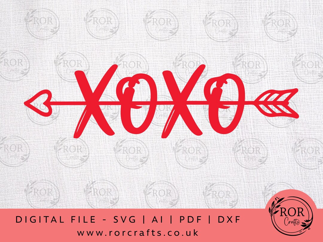 XOXO SVG | Valentine XOXO Cut File | Hugs and Kisses Design | Love ...