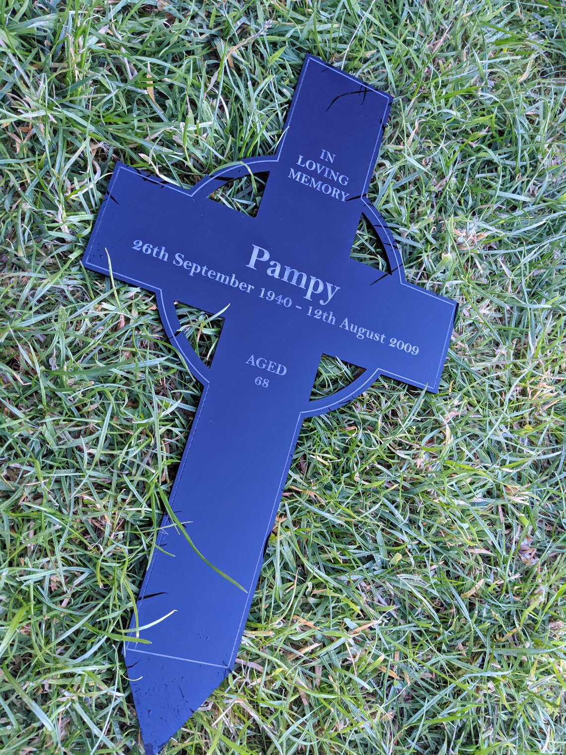 Cemetery Cross Rip LARGE Memorial Cross Remembrance Memorial Grave Marker Plaque - Etsy