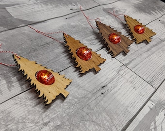 Christmas Tree Decoration, tree decoration, personalised, chocolate, lindt
