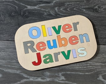 Personalised Name Puzzle, Wood Baby Gift, Wooden Gift, Wooden child gift, wooden name puzzle. wooden jigsaw