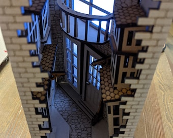 Wizard Alley thema boekenhoek plank invoegen - DIY Alley boekenhoek kit - boekenplank decor - woondecoratie - diorama