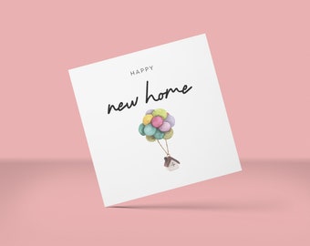 Happy New Home Card, Moving Card, First Home Card, New House Card, Congratulations On Your New Home, Housewarming Card, Card For Friends