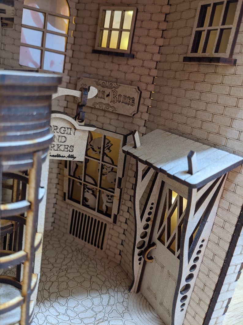 Knockturn Alley Themed Book Nook Shelf Insert DIY Alley Book Etsy